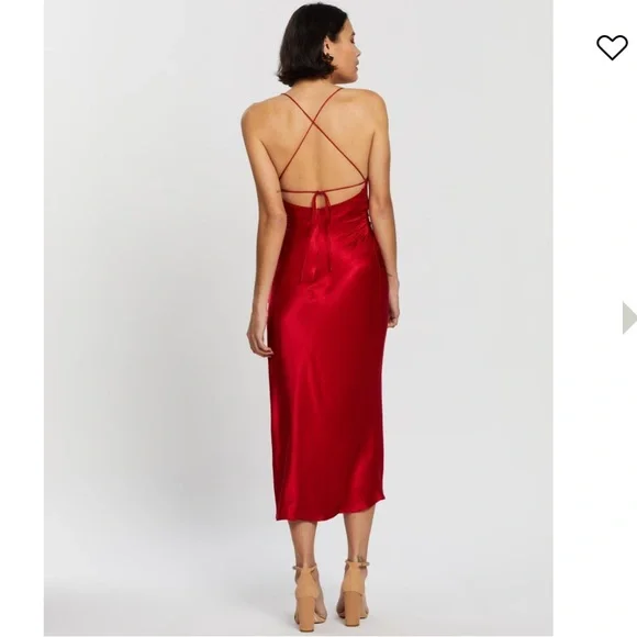 shona joy ruched backless slip dress La Lune Ruched Backless Slip Dress